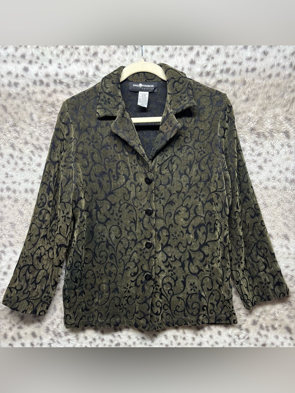 Y2K SAG HARBOR BUTTON FRONT BLAZER
